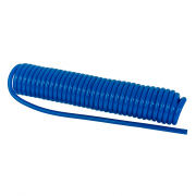 Трубка спиральная TPU 12/8 синяя, без фитингов (12м)