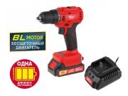 Аккум. дрель‑шуруповерт WORTEX BD 1815‑1 DLi в кор. (18.0 В, БЕСЩЁТОЧНЫЙ, 1 акк., 1.5 А/ч Li‑Ion, 2 скор., 50 Нм, шурупы до 9 мм) (BD18151DLi0029)
