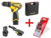 Аккум. дрель‑шуруповерт MOLOT MBD 1215 DLi в чем. + АКЦИЯ! (Набор сверл по дер. 5 шт. WORTEX в подарок!) (MBD1215DLi0013A2)