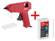 Пистолет клеевой WORTEX GG 1140‑2 в блистере + 2 клеевых стержня+АКЦИЯ (+Клеевые стержни WORTEX ‑скидка на комплект 15%) (GG114020011А1)