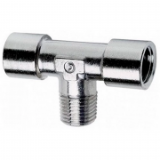 Фитинг‑тройник с кольцом PTFE (R1/4"→G1/4") Camozzi 2060 1/4‑1/4