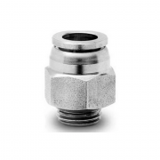 Фитинг цанговый прямой под Ø8 с наружн. G1/4" (Steel) Camozzi X6512 8‑1/4 SS316 Фитинг прямой