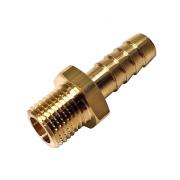 Соединение нар. резьба 1/4" х елочка 10 мм (латунь) ECO (AB‑MT14/E10)
