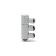 Фитинг цанговый E‑образный под Ø6 (4 разъ.) с наружн. G1/8" (Plastic+NiLa) Camozzi 7612 03‑6‑1/8
