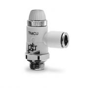 Дроссель с обр. клап. под Ø4 с наружн. G1/8" (Plastic+NiLa) Camozzi TMCU 972‑1/8‑4
