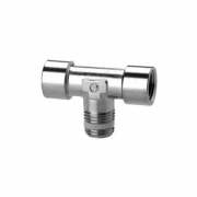 Фитинг‑тройник с кольцом PTFE (R1/4"→G1/4") Camozzi S2060 1/4‑1/4