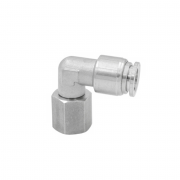 Фитинг цанговый L‑образный под Ø8 с внутр. G1/4" (Steel) Camozzi X6563 8‑1/4 SS316 Фитинг угловой