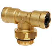 Фитинг цанговый T‑образный под Ø12 с наружн. M16x1,5C (Cu/NiLa) Camozzi 9412 12‑M16X1,5C