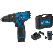 Аккум. дрель‑шуруповерт BULL SR 1201 в чем. (12.0 В, 2 акк., 1.5 А/ч Li‑Ion, 2 скор., 25 Нм, шурупы до 6 мм) (04003325)