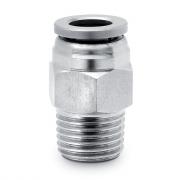 Фитинг цанговый прямой под Ø6 с наружн. R3/8" (Steel) Camozzi X6510 6‑3/8 SS316 Фитинг прямой