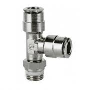 Фитинг цанговый T‑образный под Ø8 с наружн. G1/4" (Cu/NiLa) Camozzi S6440 8‑1/4
