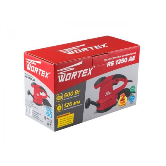 Эксцентриковая шлифмашина WORTEX RS 1250 AE в кор. (500 Вт, 125 мм, 6000--13000 кол/мин, регул. об.) (RS1250AE01311)