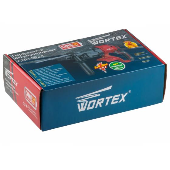 Аккум. перфоратор WORTEX CRH 1824 в кор. ALL1 (18.0 В, 3 РЕЖИМА, БЕЗ АККУМУЛЯТОРА И ЗУ, 2.4 Дж, вес 2.6 кг,) (CRH18243003)