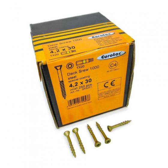 Саморезы Eurotec Deck Screw 4.2х30 TX20 (Потай, 250шт)