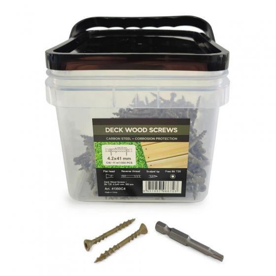 Саморезы DECK WOOD SCREWS 41X4.2мм C4 T20 350шт