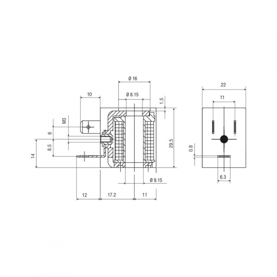 Катушка электромагнитная (соленоид) Aignep SOL01220A2000, 220V, 5 Вт