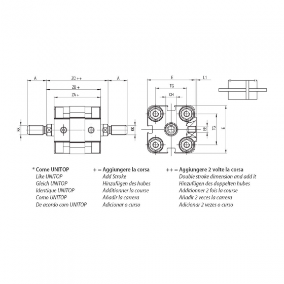 Пневмоцилиндр 20х50 Aignep WJM0200050, компактный