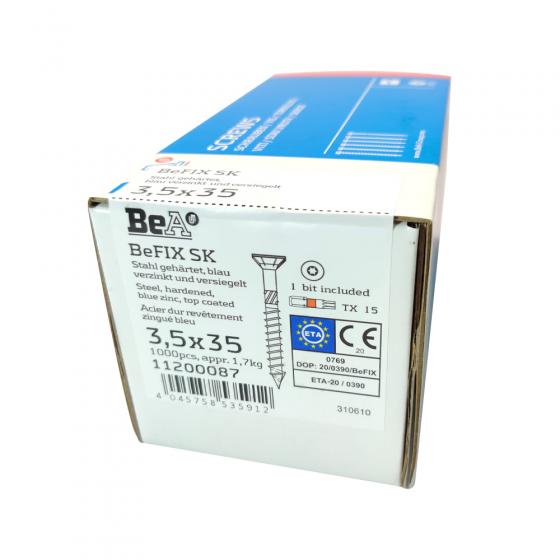 Саморез BeA BeFIX SK 3,5X35/21/4 TX15 / 1000шт