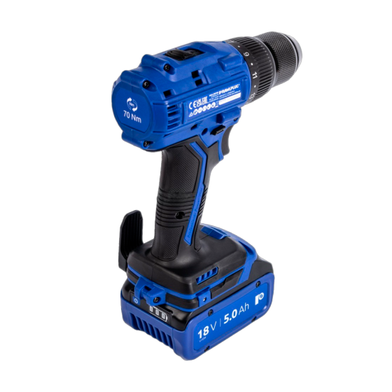 Аккумуляторная дрель-шуруповерт RAWLPLUG R-PDD18-70-M2