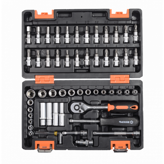 Набор инструментов ВИХРЬ, 1/4", 57 предм, кейс