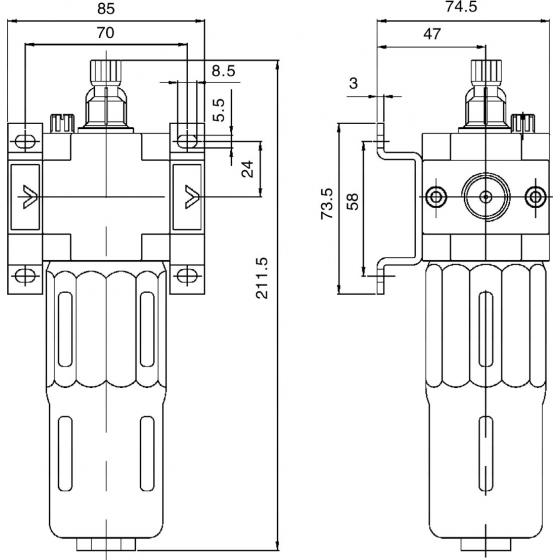 Лубрикатор AMT L-3/4 MIDI (маслораспылитель)