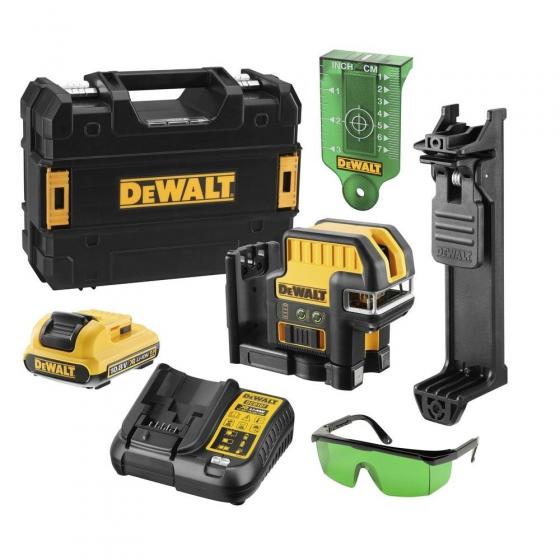 Самовыравнивающийся комбинированный ЗЕЛЕНЫЙ лазерный уровень DEWALT DCE0825D1G