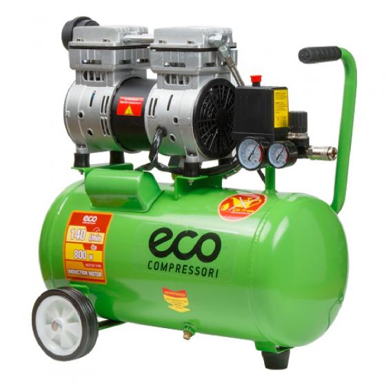 Компрессор ECO AE-25-OF1 (140 л/мин, 8 атм, коаксиальный, безмасляный, ресив. 24 л, 220 В, 0,8 кВт)