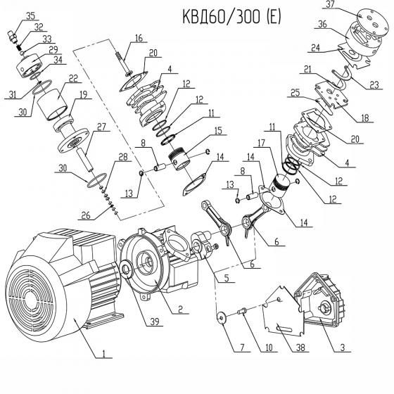 Коленвал (№5) для FROSP КВД 60/300Е